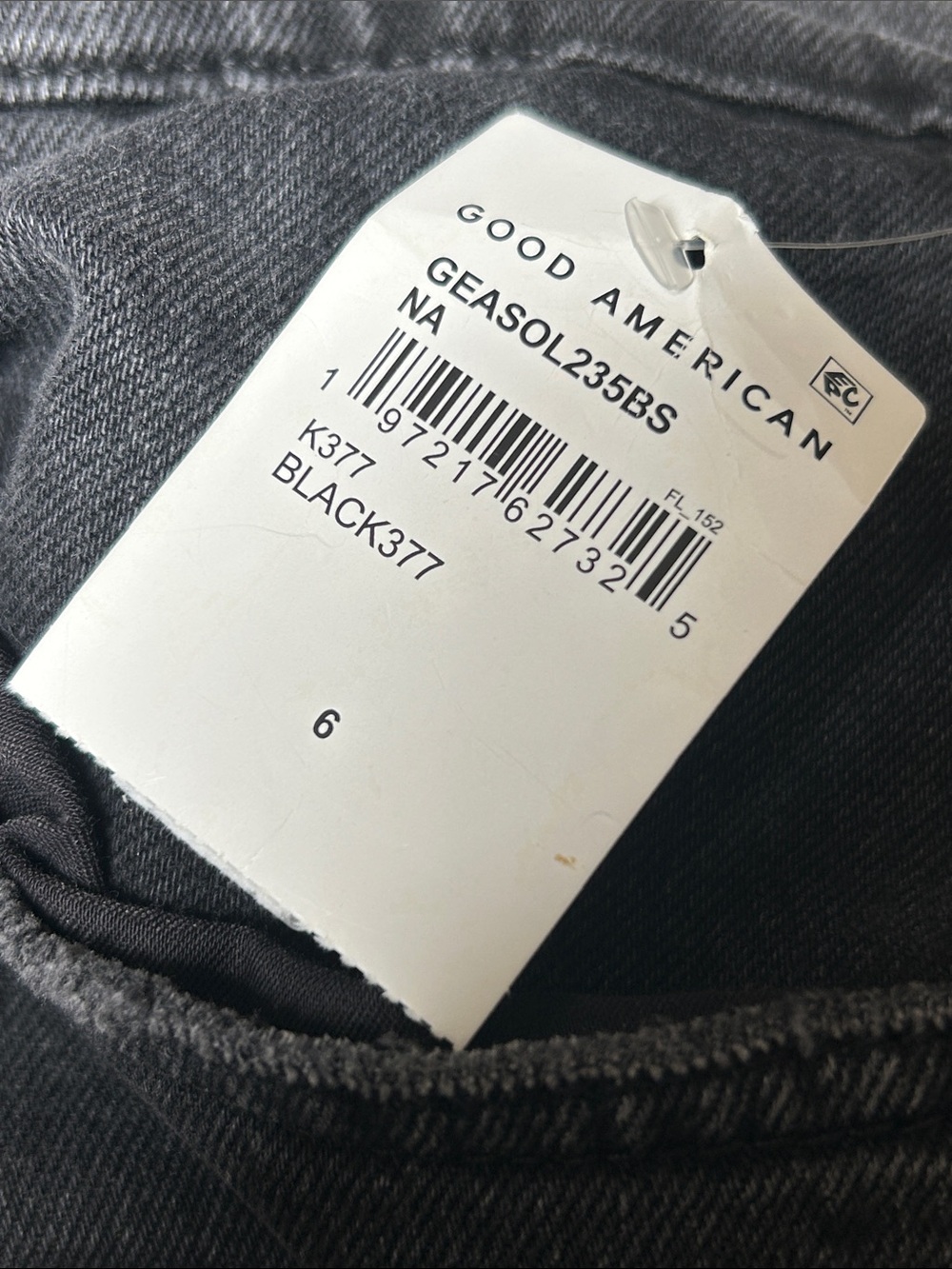 Good American Wide Leg Solution Jeans Black377 - Picture 11 of 15